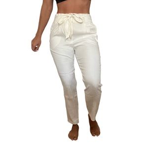 {Express} Linen Pants White